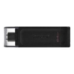 Kingston DT70/64GB, DataTraveler 70 64GB USB 3.2 (Gen 1) Type C Flash Drive-Black