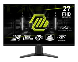 MSI MAG 275F, 27" Rapid IPS, 1920x1080, 16:9, 0.5ms, 180Hz, Adaptive-Sync, 2xHDMI, 1xDP, VESA, Tilt, 3 Year Warranty