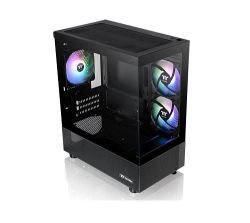 Thermaltake CA-1Z4-00M1WN-00, Micro-ATX, View 170 Tempered Glass ARGB, Drive Bays: 1x3.5", 2x2.5", Expansion Slots: 4, Motherboard Support: Mini-ITX/Micro-ATX, Pre-Installed Fan: 3x120mm, Black