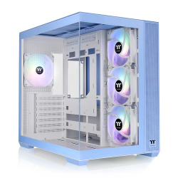 Thermaltake CA-1Z2-00MFWN-00, Mid-Tower, View 380 Tempered Glass ARGB, Drive Bays: 1x3.5", 2x2.5", Expansion Slots: 7, Motherboard Support: Mini-ITX/Micro-ATX/ATX, Pre-Installed Fan: 4x120mm, Hydrangea Blue