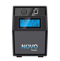 NovoPower LC1500AU, Line Interactive UPS with LCD Display, 1500VA, 900W, Tower, 