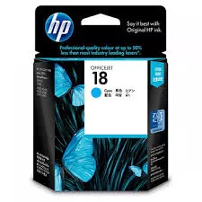 HP NO 18 CYAN INK CARTRIDGE C4937A HP NO 18 CYAN INK CARTRIDGE C4937A