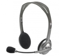 Logitech 981-000459, H110 Stereo Headset Adjustable headband, full stereo sound, microphone with flexible, rotating boom
