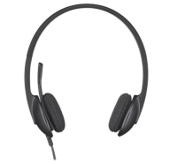 Logitech 981-000477, H340 (BLACK)- USB Headset, Internet calls and stereo sound in seconds. Achieve quality audio quickly and easily by plugging in the USB connection