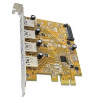 Sunix USB4300NS, PCIE 4-Port USB 3.0 Card (SATA power connector)