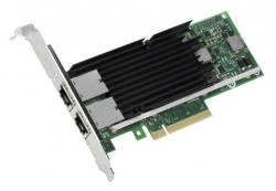 Intel X540T2, 10GbE Dual Port Ethernet Converged Network Adapter, PCIe v2.1, RJ-45 Copper, Low Profile&amp;Full Height, BLACK