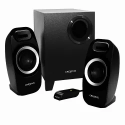 Creative Inspire T3300 High-performance 2.1 speaker system, 5.5 Watts RMS per channel (2 channels), 16 Watts RMS subwoofer, adjustable bass, VC , 1 Ye Creative Inspire T3300 High-performance 2.1 speaker system, 5.5 Watts RMS per channel (2 channels), 16 Watts RMS subwoofer, adjustable bass, VC , 1 Ye