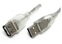 8ware UC-2000AAE, USB2.0 A-Male to A-Female Extension Cable Transparent, 25cm