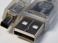 8ware UC-2403ABN, USB 2.0 Cable, 3m, A to B 4-pin Mini Transparent Metal Sheath UL Approved