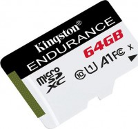 Kingston SDCE/64GB, High Endurance, 64GB, Class 10, Read Speed: Up to 95MB/s, Write Speed: Up to 30MB/s