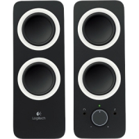 Logitech 980-000850, Z200 2.0  Multimedia  Speakers, Integrated Volume and Power Controls,  AUX Input,  Midnight Black