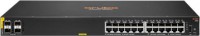 HPE JL677A, Aruba Networking CX 6100 Switch, 24xGbE PoE+ Port, 4xSFP Port, 1U Rack Mount, Manageable, PoE Budget: 370W, 