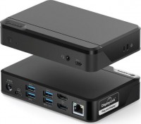 Alogic DUTHD, Universal Twin HD Docking Station , USB-C, USB-A, Black, 2 Year Warranty 