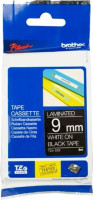 Brother TZe-325, Laminated Tape 9mm x 8m, White on Black