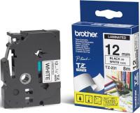 Brother TZe-231, Laminated Tape, Black on White, 12mm x 8m
