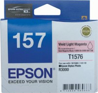 Epson C13T157690, Vivid Light Magenta Ink Cartridge R3000
