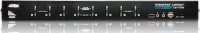 Aten CS1768-AT-U, 8 Port KVM Switch, 8xDVI-I, 8xUSB-A, 8x3.5mm Audio Jack (Green), 8x3.5mm Audio Jack (Pink), 2 Year Warranty