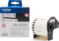 Brother DK-22251, White Continous Paper Label Roll 62mmx15.24mm