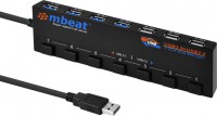 Mbeat USB-M43HUB, 7 Port Powered Hub Manager With Switches, 4xUSB3.0, 3xUSB2.0