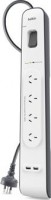 Belkin BSV401AU2M, 4 OUTLET SURGE PROTECTOR WITH 2M CORD WITH 2 USB PORTS 2.4A, 1 year
