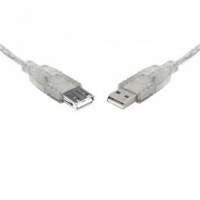 8ware UC-2005AAE, USB 2.0 Certified Extension Cable Type A to A M/F Transparent, 5m