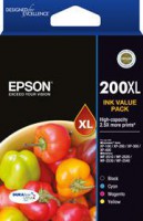 Epson C13T201692, 200Xl High Capacity Durabrite Ultra - Ink Cartridge Value Pack Black, Cyan, Yellow, Magenta