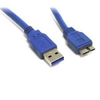 8ware UC-3003AUB, USB 3.0 Certified Cable, USB A Male to Micro-USB B Male, 3m, Blue