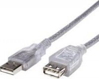 Astrotek AT-USB2-AA-5M, USB 2.0 Extension Cable, Type-A Male to Type-A Female, Length: 5m, Transparent Colour