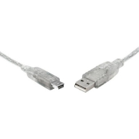 8ware UC-2003ABN, USB 2.0 Certified Cable A-B, 3m, Transparent Metal Sheath UL Approved