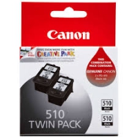 Canon PG510-TWIN, PG510 FINE Black Standard Yield Cartridge x 2
