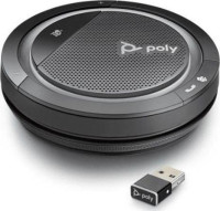 Poly 215439-01, Poly Calisto 5300-M USB-C Bluetooth Speakerphone with USB-C BT600 Dongle, Teams Certified, Dual Connectivity (BT 5.0 and USB-C), One-touch Controls, 360-degree Microphone, Dedicated Microsoft Teams button