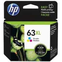 HP F6U63AA, 63XL Tri-Color Ink Cartidges, Print Yeild: 330 Pages, Compatible Models: HP Deskjet-1112, 2130, 3630
