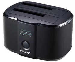 2-Bay USB3.0 Docking Station with Clone Aluminum Black 2-Bay USB3.0 Docking Station with Clone Aluminum Black