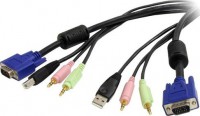 StarTech USBVGA4N1A10, 3m 4-in-1 USB VGA KVM Cable with Audio and Microphone