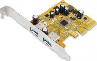 Sunix SUN-USB2312, USB3.1 Enhanced SuperSpeed Dual ports PCI Express Host Card with USB-A, 1 Year