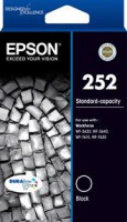 Epson C13T252192, 252 Std Capacity Durabrite Ultra Black Ink, Compatible Model: WF-3620, 3640, 7610, 7620