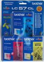 Brother LC-57CL3PK, Cym Triple Ink 3X 400 Page Yield For 2480, 560, 5460 &amp; 5864