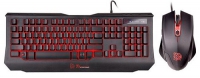 Thermaltake KB-KMC-PLBLUS-01, Tt eSPORTS Knucker Elite Multicolour Gaming Keyboard and Mouse Combo, Tactile Plunger Switches, On-the-fly Macro Recording