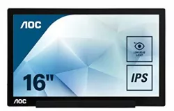 AOC 15.6IN I1601FWUX IPS FULL HD USB-C PORTABLE MONITOR 5MS CONTRAST 700:1 AUTO PIVOT LOWBLUE SMART COVER, 3 years AOC 15.6IN I1601FWUX IPS FULL HD USB-C PORTABLE MONITOR 5MS CONTRAST 700:1 AUTO PIVOT LOWBLUE SMART COVER, 3 years