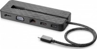 HP 1PM64AA, USB-C Mini Dock, VGA, HDMI, RJ45, 2xUSB Port, Power Pass-through with Notebook Type-C Power Adapter 1 Year