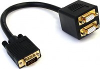 StarTech 	VGASPL1VV, VGA to 2x VGA Video Splitter Cable M/F - VGA Y Cable, 1 ft / 30cm, 5 Years