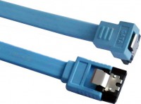 Astrotek AT-SATA3-90D, SATA 3.0 Data Cable,Blue, 50cm, Male to Male 180 to 90 Degree with Metal Lock 26AWG