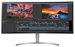 LG 38, 3840x1600, (21:9), 1ms, HDR 10, FreeSync Curved, 3-Side Borderless Monitor, Display Port, 2xHDMI Type C, Bluetooth, Rich Bass Speakers, VESA10 LG 38, 3840x1600, (21:9), 1ms, HDR 10, FreeSync Curved, 3-Side Borderless Monitor, Display Port, 2xHDMI Type C, Bluetooth, Rich Bass Speakers, VESA10