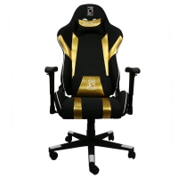 ZQRacing Gamer Series QS101 Blk+Gld Gaming Office Chair, 2 Year Warranty