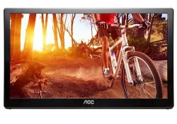 AOC 15.6, 1366x768, (16:9), 8ms, USB 3.0 Portable Monitor Contrast 500:1 Auto Pivot VESA 75X75MM, 3 Years AOC 15.6, 1366x768, (16:9), 8ms, USB 3.0 Portable Monitor Contrast 500:1 Auto Pivot VESA 75X75MM, 3 Years