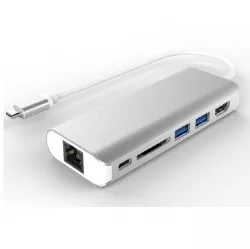 Astrotek All-in-One Dock Thunderbolt USB-C 3.1 Type-C to HDMI+USB3.0+Card Reader+RJ45 Gigabit LAN+TypeC PD Function for Macbook Pro Astrotek All-in-One Dock Thunderbolt USB-C 3.1 Type-C to HDMI+USB3.0+Card Reader+RJ45 Gigabit LAN+TypeC PD Function for Macbook Pro