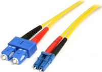 StarTech SMFIBLCSC1, Single Mode Duplex Fiber Patch Cable LC-SC, 1m