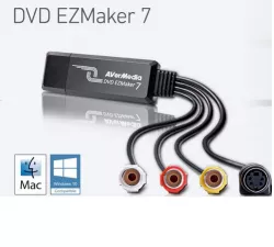 AverMedia 61C0390000AL, C039 EZMaker 7, Standard Definition USB Video Capture Card , Analog to Digital Recorder, RCA Composite, VHS to DVD, S-Video, Cyberlink, 1 Year AverMedia 61C0390000AL, C039 EZMaker 7, Standard Definition USB Video Capture Card , Analog to Digital Recorder, RCA Composite, VHS to DVD, S-Video, Cyberlink, 1 Year