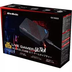 AVerMedia GC553, Live Gamer ULTRA Capture Device, USB 3.1 Gen1 Type-C, Video: Input: HDMI 2.0, Output(Pass-Through): HDMI 2.0, Audio Input: HDMI 2.0, Output (Pass-through): HDMI 2.0, Max Pass-Through AVerMedia GC553, Live Gamer ULTRA Capture Device, USB 3.1 Gen1 Type-C, Video: Input: HDMI 2.0, Output(Pass-Through): HDMI 2.0, Audio Input: HDMI 2.0, Output (Pass-through): HDMI 2.0, Max Pass-Through