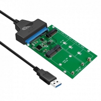Simplecom SA221, USB 3.0 to mSATA + NGFF M.2 (B Key) SSD 2 in 1 Combo Adapter